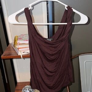 Wild Fable Draped Brown Tank Top